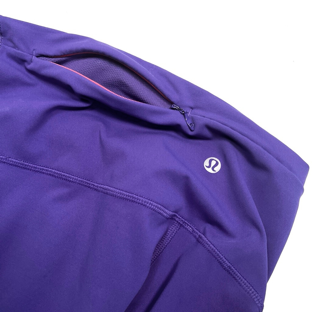 Lululemon Womans Leggings Purple Orange Workout Capris US 6 - Picture 7 of 8